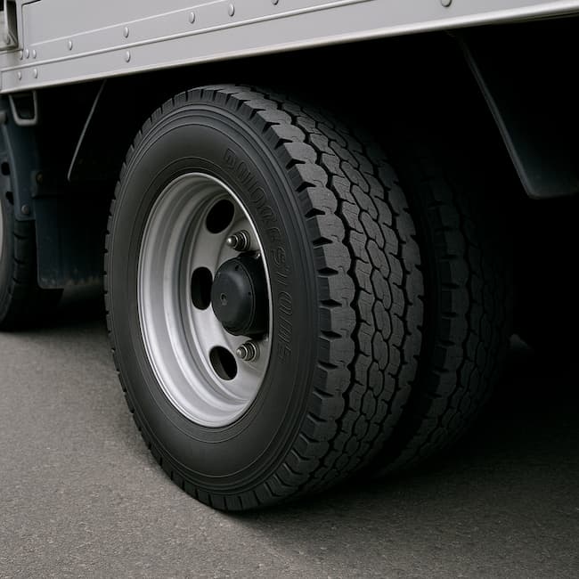 卡車輪胎特寫